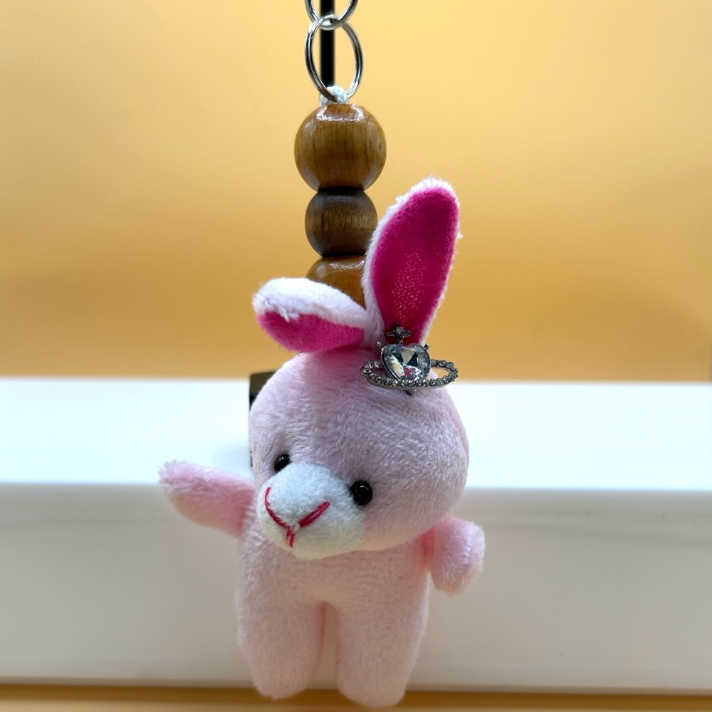Pink Fashion Bunny Keychain - Picture 3 of 7